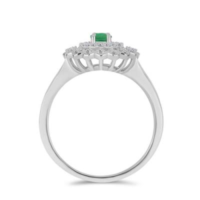 BUY 925 SILVER NATURAL EMERALD GEMSTOME RING
